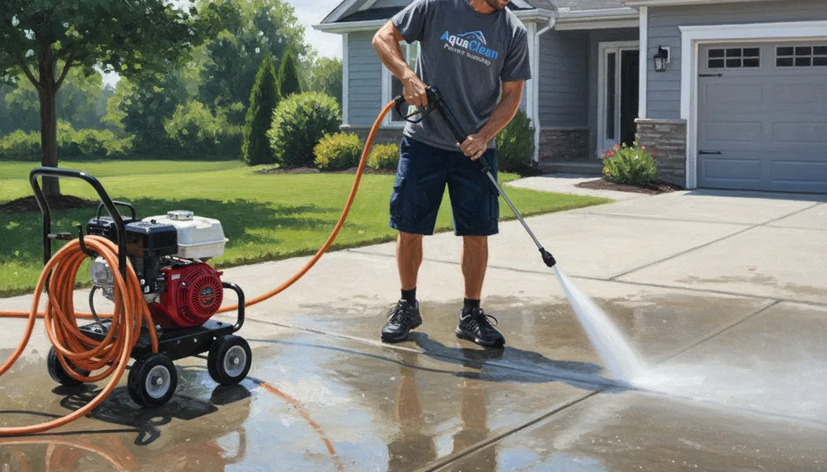 Concrete pressure cleaning in Warwick, RI for driveways, patios, and walkways by Warwick Paint Pros